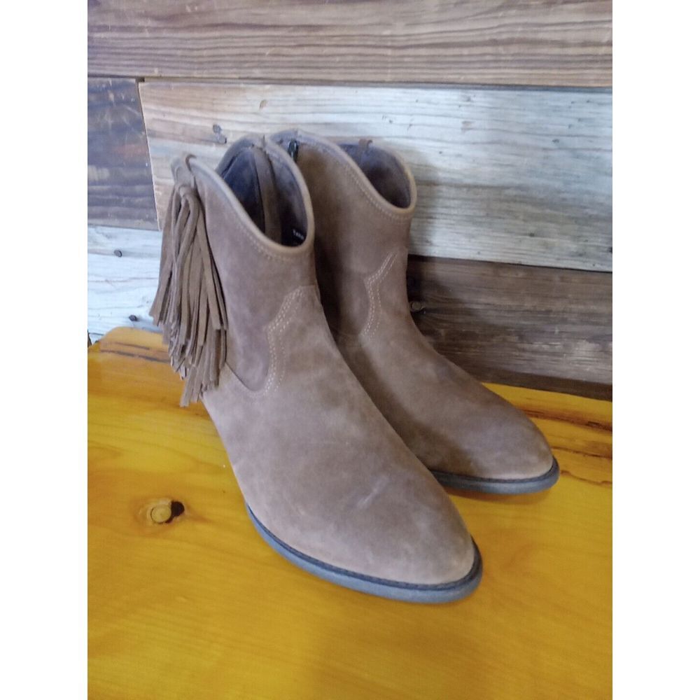 Ariat Brown Suede Fringe Ankle Boots